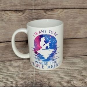Little mermaid ariel I want to be where the people aren't handmade coffee mug